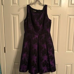 Elegant Purple Floral Dress